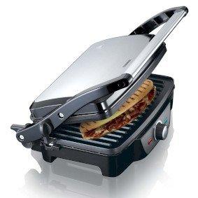 Panini / Table grill 1600W Black / Stainless Steel top housing