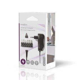 Universal AC Power Adapter | 12 W | 3 - 12 V DC | 1.80 m | 2.0 A | 6 plug(s) | Black