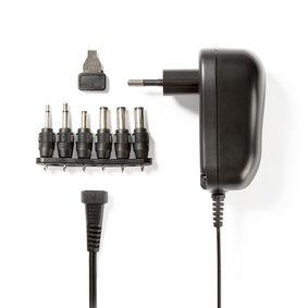 Universal AC Power Adapter | 3/4.5/5/6/7.5/9/12 VDC | 1.0 A