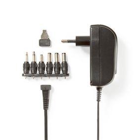 Universal AC Power Adapter | 3/4.5/5/6/7.5/9/12 VDC | 1.5 A
