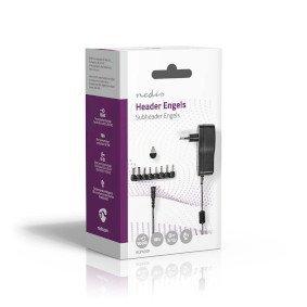 Universal AC Power Adapter | 18 W | 3 - 12 V DC | 1.10 m | 1.5 A | 8 plug(s) | Black
