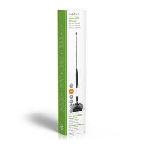 Indoor HDTV Antenna | 0 - 5 km | Gain 5 - 7dB | FM / VHF / UHF | Black