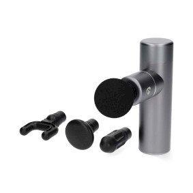 SmartLife Sports Massage Gun | Accu Powered | Rechargeable | 5 Massage Modes | Conical Head / Drawstring Bag / Flat Head / Spherical Head / U-shape Head | Dark Grey