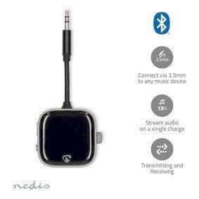Bluetooth® Transmitter Receiver | Connection input: USB-C™ Female | Connection output: USB-C™ Female | SBC | Up to 2 Devices | Maximum battery play time: 13 hrs | Black
