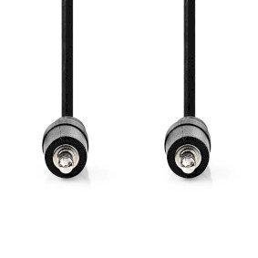 Stereo Audio Cable | 3.5 mm Male | 3.5 mm Male | Nickel Plated | 2.00 m | Round | Black | Label