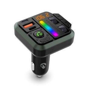 Car FM Transmitter | Fixed | Hands free calling | 1 " | Amber Screen | Bluetooth® | PD 18 W / PD 20 W | Fast charging | Bass boost | Google Assistant / Siri | Black