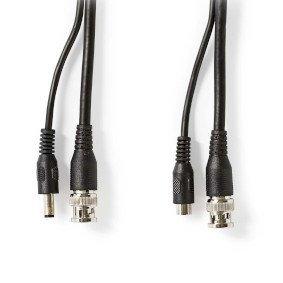 CCTV Security Cable | BNC / DC | 10.0 m | Round | PVC | Black | Gift Box
