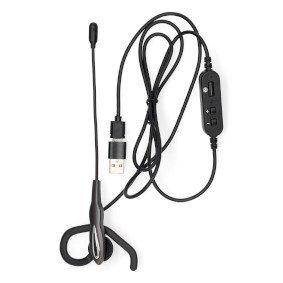 PC Headset | In-Ear | Mono | USB Type-A / USB Type-C™ | Fold-Away Microphone | Black / Grey