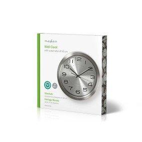 Wall Clock | Diameter: 300 mm | Stainless Steel | Silver