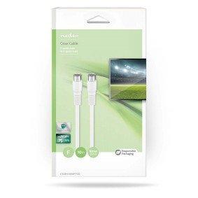 Satellite & Antenna Cable | F Male Quick | F Male Quick | Nickel Plated | 75 Ohm | Double Shielded | 10.0 m | Round | PVC | White | Box