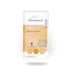 Telecom Wall Box | Connector type: RJ11 | RJ11 Female | RJ11 Female | Straight | PVC | Ivory | Box