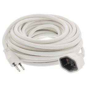 Power Extension Cable 15 m H05VV-F 3G1.5 IP20 White