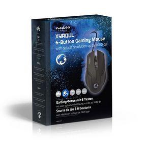 Gaming Mouse | Wired | Illuminated | 1600 DPI | 6 buttons