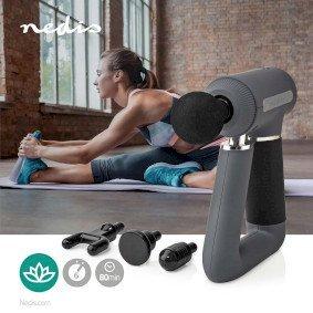 Sports Massage Gun | Battery Powered | N/A | Rechargeable | 6 Massage Modes | USB Cable | Grey