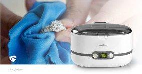 Ultrasonic Jewellery Cleaner | Mains Powered | 230 V AC 50 Hz | Euro / Type-C (CEE 7/16) | White | Plastic