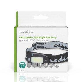 LED headlight | Battery Powered / USB Powered | 3.7 V DC | Batteries included | Rechargeable | Rated luminous flux: 180 lm | Light range: 20 m