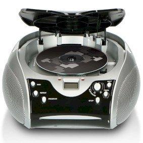 Portable stereo FM radio with CD player Black/silver