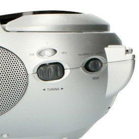 Portable stereo FM radio with CD player Black/silver