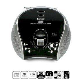 Portable stereo FM radio with CD player Black/silver