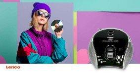 Portable stereo FM radio with CD player Black/silver