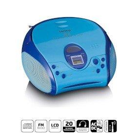 Boombox with CD player FM radio and stickers Blue