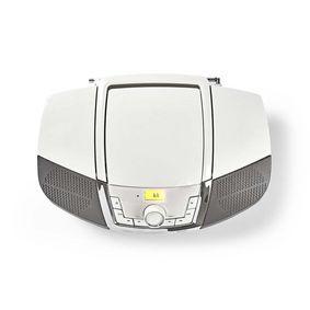 Boombox | 12 W | Bluetooth® | CD Player / FM Radio / USB / Aux | White