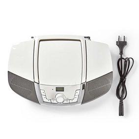 Boombox | 12 W | Bluetooth® | CD Player / FM Radio / USB / Aux | White