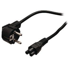 Schuko Power Cable Angled Schuko Male - IEC-320-C5 3.00 m Black