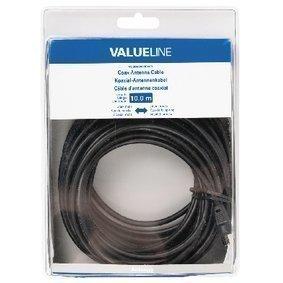Coax Cable Coax Male - Coax Female Straight 10.0 m Black
