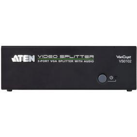 2-Port With Audio Support VGA Splitter Black