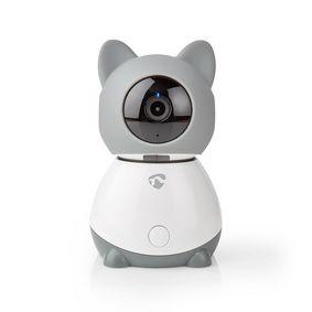 Nedis Smart Wi-Fi Indoor IP Camera | Pan/Tilt | Full HD | Auto-tracking | With Lullaby | Climate Sensor
