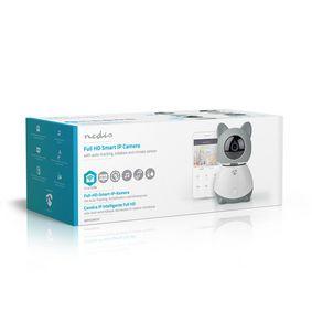 Nedis Smart Wi-Fi Indoor IP Camera | Pan/Tilt | Full HD | Auto-tracking | With Lullaby | Climate Sensor