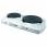 Double Electric Hot Plate | 2300 W | Ø 18.5 + 15.5 cm | 5 Heat settings | Non-slip feet | White