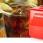 Portable Mini Fridge | 6 cans / 4 l capacity | 100-240 V / 12 V | Heating / Cooling function | Carrying handle | Red