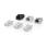 RJ45 Connector | RJ45 Pass Through | Solid/Stranded FTP CAT6a | Straight | Gold Plated | 10 pcs | PVC | Black / Grey / White | Box