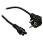 Schuko Power Cable Angled Schuko Male - IEC-320-C5 3.00 m Black